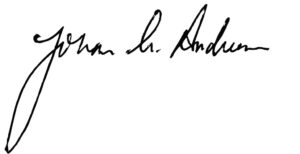Johan Andresen signatur