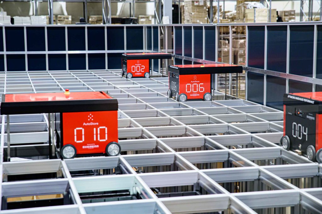 automatisert lagersystem hos 360 Logistics på Økern i Oslo 