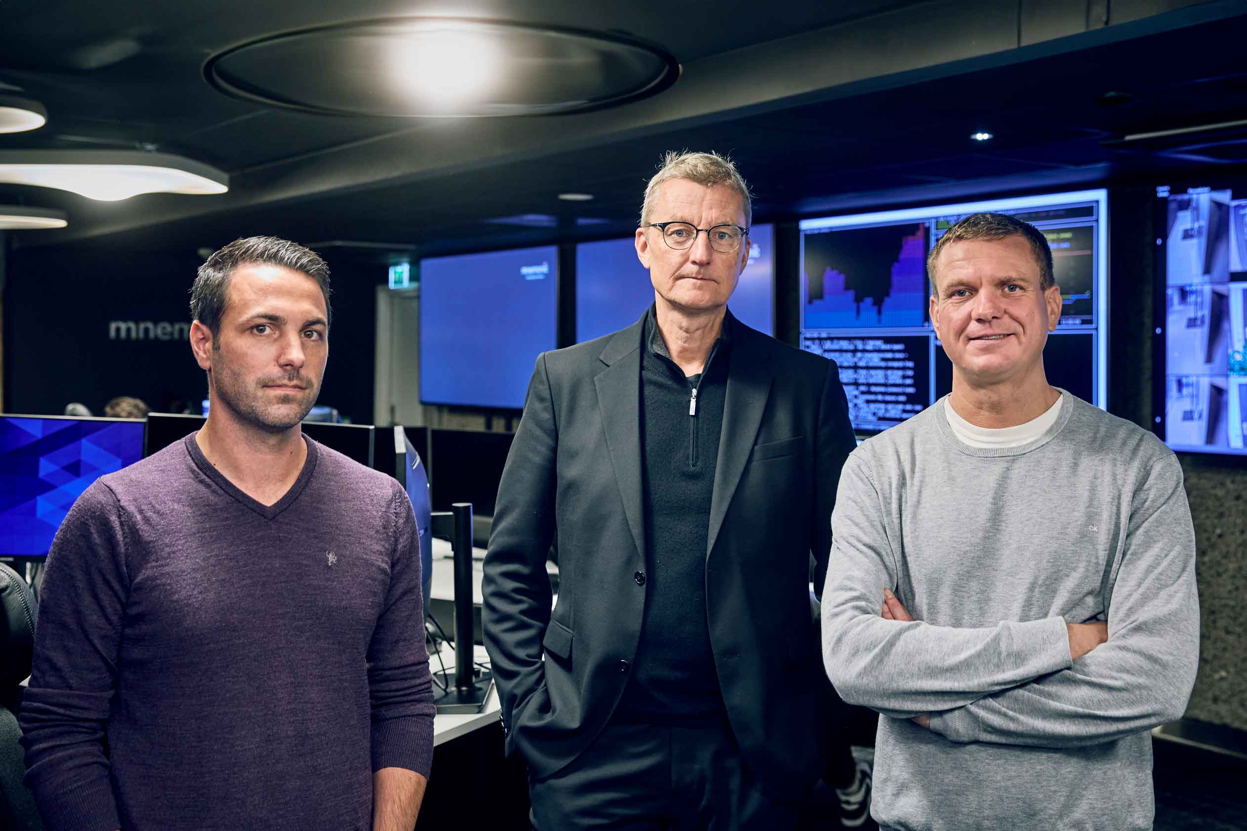 Mnemonic teambilde: markedsdirektør Andrew Facchini (til venstre), daglig leder og medgründer Tønnes Ingebrigtsen. Foto: Sveinung Bråthen